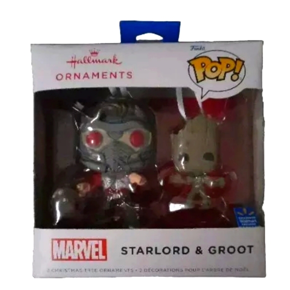 New In Box Hallmark Funko Ornament Guardians of the Galaxy Starlord and Groot - Picture 1 of 6